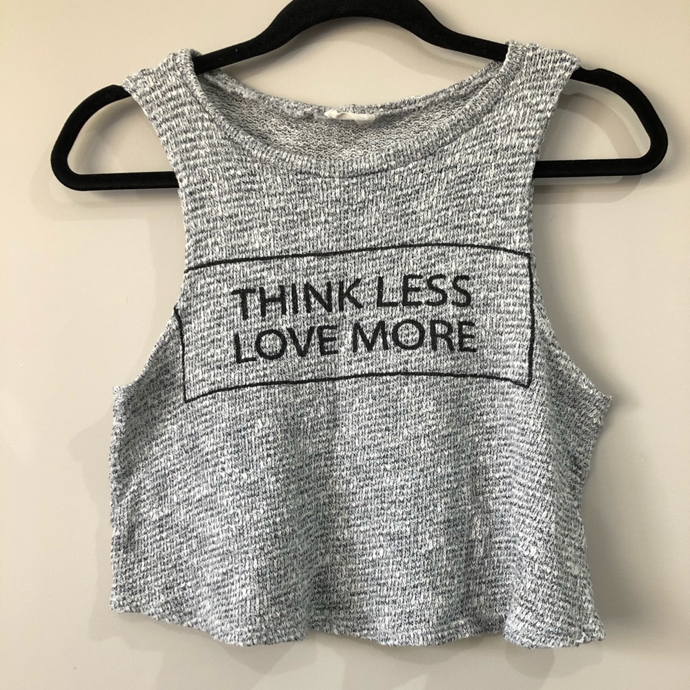 Duets knit graphic cropped tank top